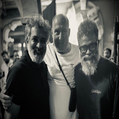 SS Rajamouli drops photo from the sets of Allu Arjun starrer Pushpa 2: The Rule