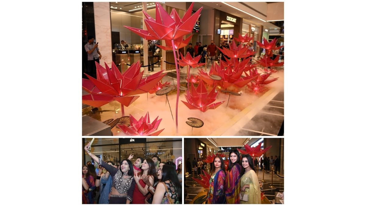 Palladium Ahmedabad Unveils Lotus Whisper Festive Decor with Influencers and HNIs