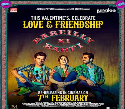 Rajkummar Rao, Ayushmann Khurrana, and Kriti Sanon starrer Bareilly Ki Barfi to re-release in theaters on this date